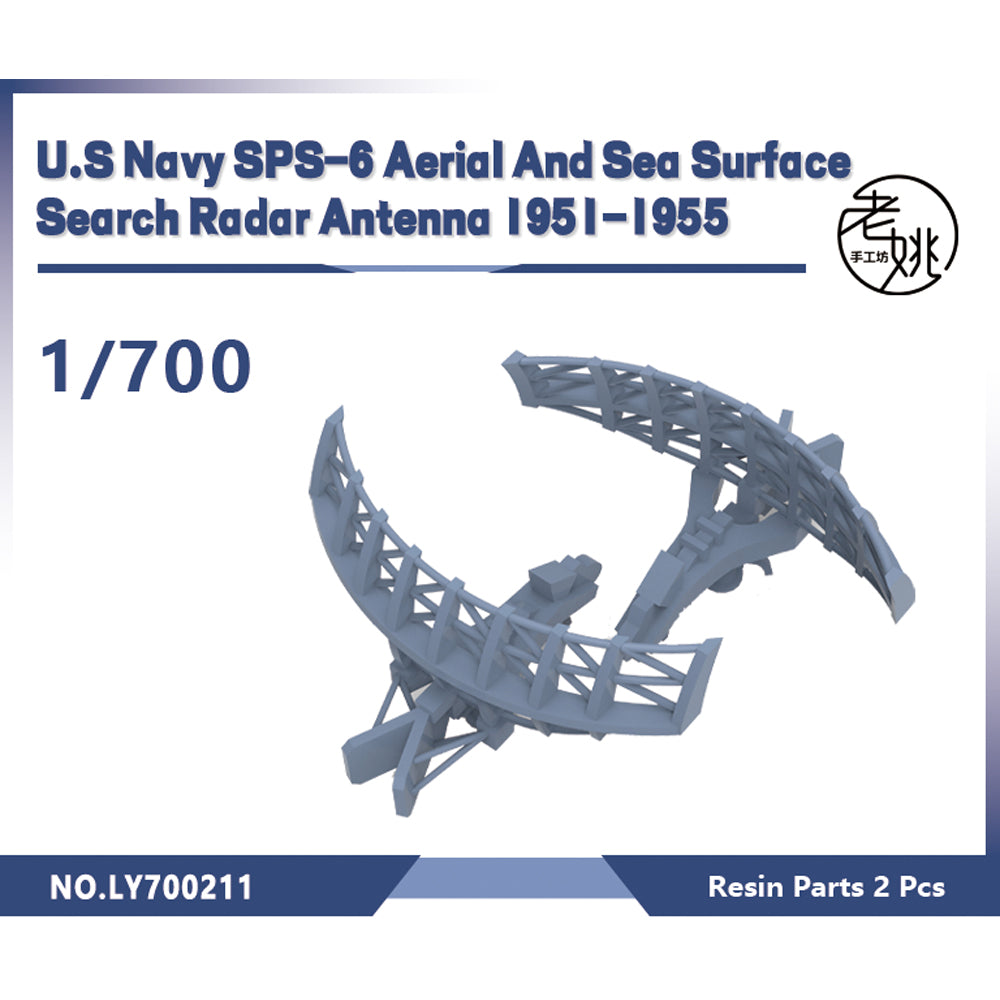 Yao's Studio LY211 1/700(350,200,144) Model Upgrade Parts U.S Navy SPS-6 Aerial And Sea Surface Search Radar Antenna 1951-1955