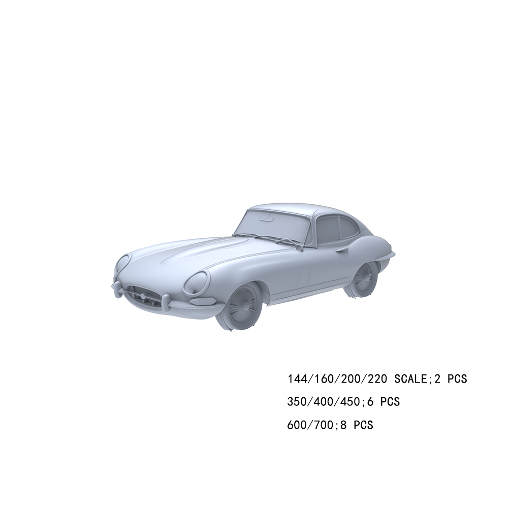 Yao's Studio LYTA026 Jaguar E-Type Classic Sports Car Model - Vintage Vehicle for Diorama Building & Model Painting