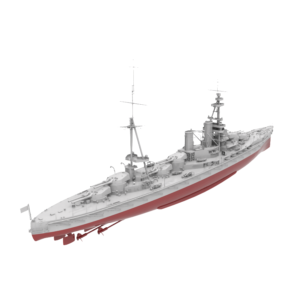 RHWS043S Military Model Kit Full Hull IJN Hyuga Battleship