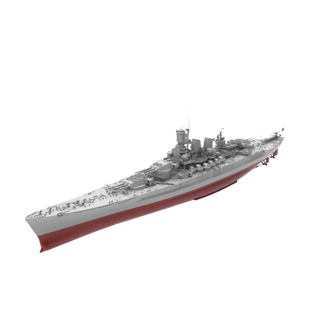 RHWS044S Military Model Kit Full Hull Italy RN Roma Battleship