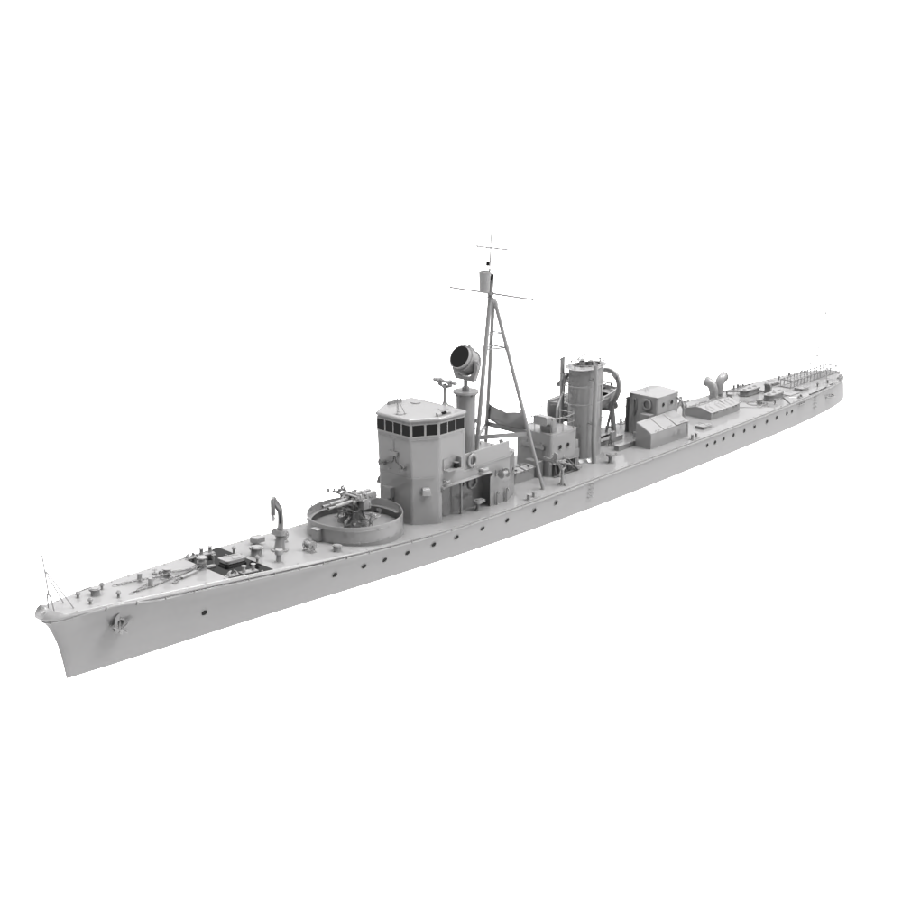 RHWS014 IJN Type K-3 No.1 Submarine Chaser Kusentei Water line