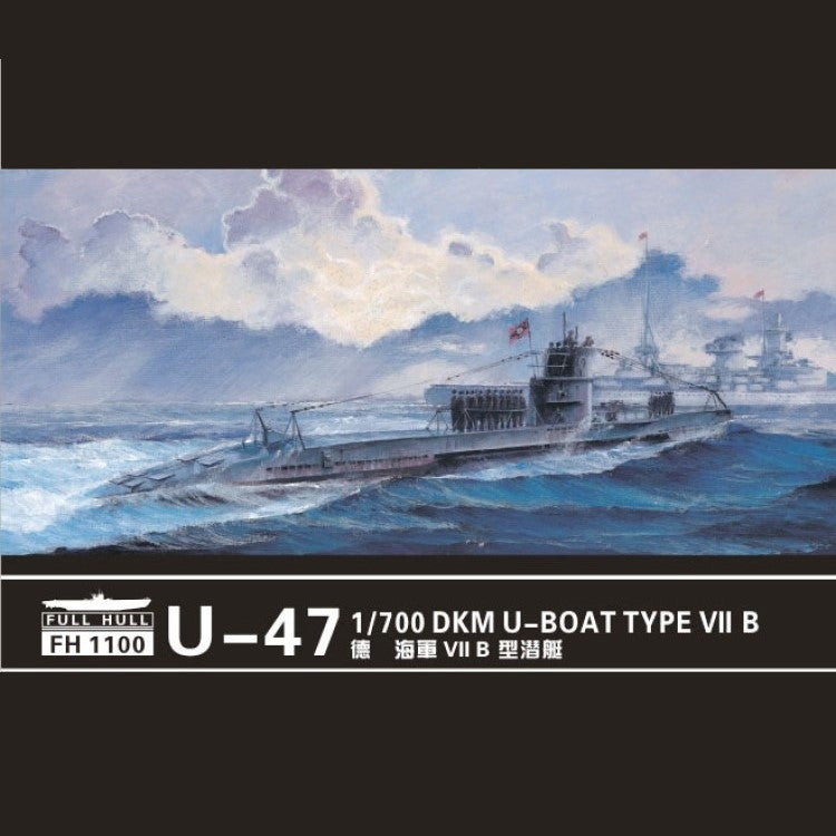 Flyhawk FH1100 1/700 DKM U-47 U-BOAT Type VII B Plastic Model Kit