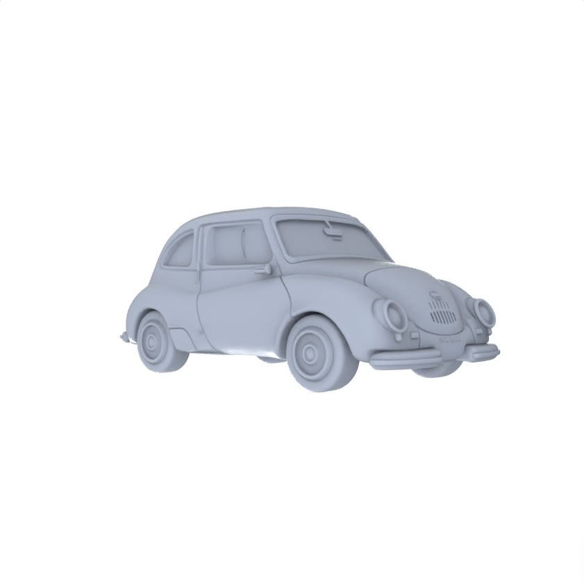 Yao's Studio LYTA125 Unfinished Vintage Beetle Car Model, Unpainted Kit for DIY Painting & Retro Scene Projects
