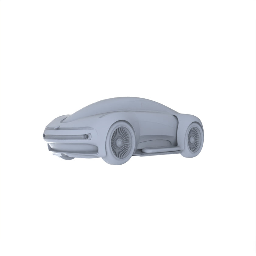 Yao's Studio LYTA129 Blank Unpainted Sleek Concept Coupe Figurine, DIY Art Craft for Hobbyists & Collectors