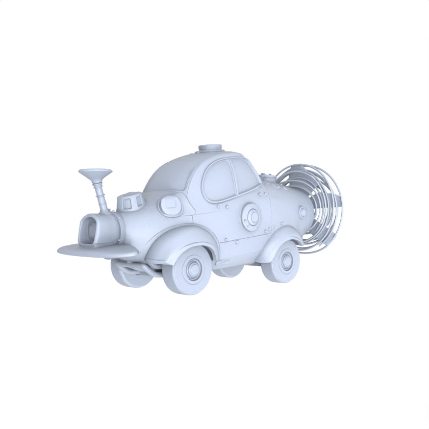 Yao's Studio LYTA136 Blank Unpainted Steampunk Vintage Car Figurine, DIY Art Craft for Hobbyists & Collectors