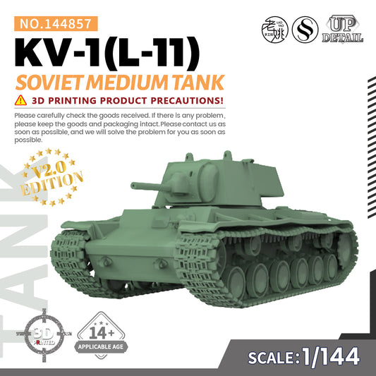 SSMODEL 857 Military Model Kit Soviet KV-1(L-11) Medium Tank