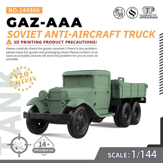 SSMODEL 866 Military Model Kit Soviet GAZ-AAA Anti-Aircraft Truck