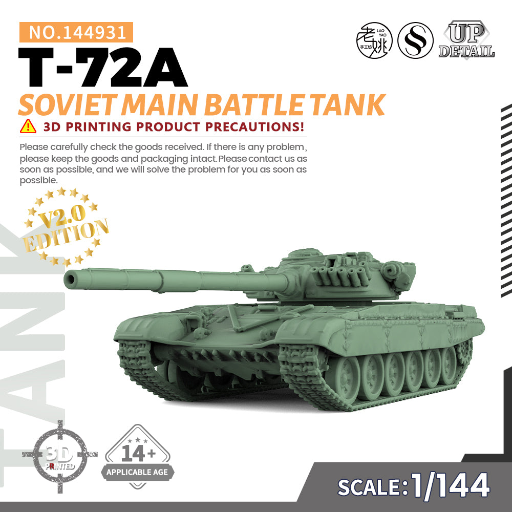 SSMODEL 931 Military Model Kit Soviet T-72A Main Battle Tank