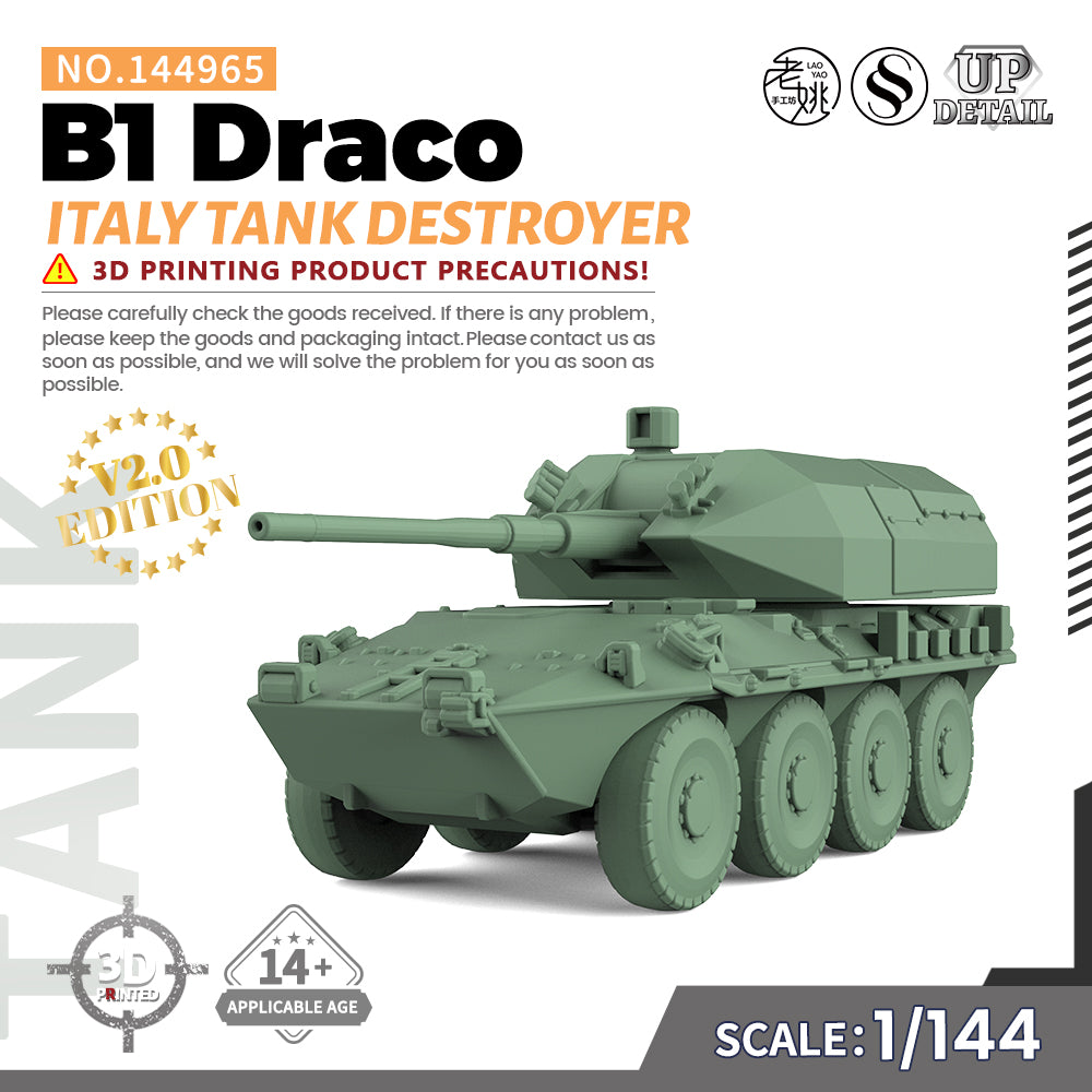 SSMODEL 965 Military Model Kit Italy B1 Draco Tank Destroyer