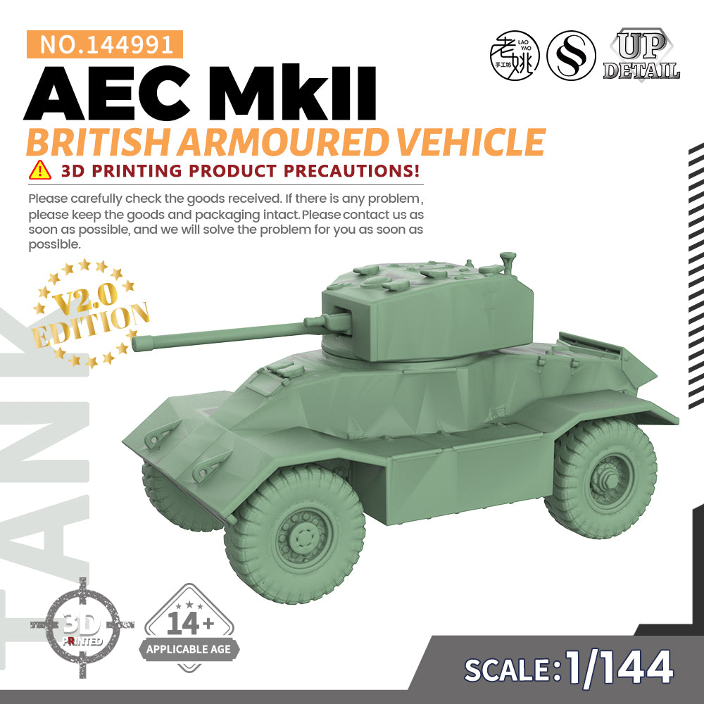 SSMODEL 991 Military Model Kit British AEC MkII Armoured Vehicle