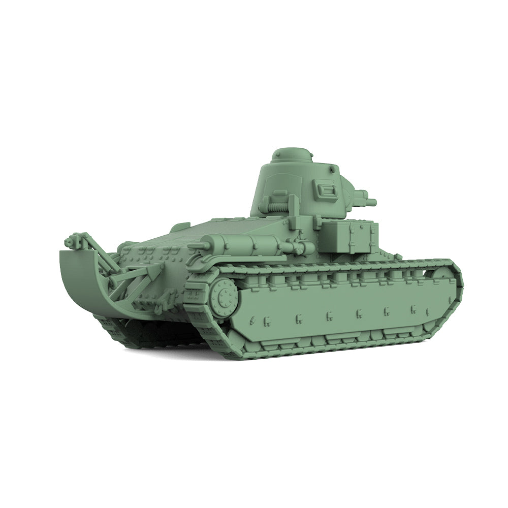 SSMODEL 811 25mm Military Model Kit France D1 Light Tank ST2 Turret &47mm SA34 Gun