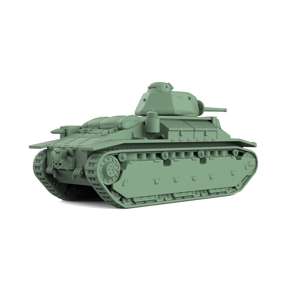 SSMODEL 812 25mm Military Model Kit France Medium Tank APX 4 Turret & 47mm Gun