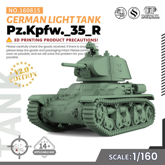SSMODEL 815 Military Model Kit German Pz.Kpfw._35_R Light Tank