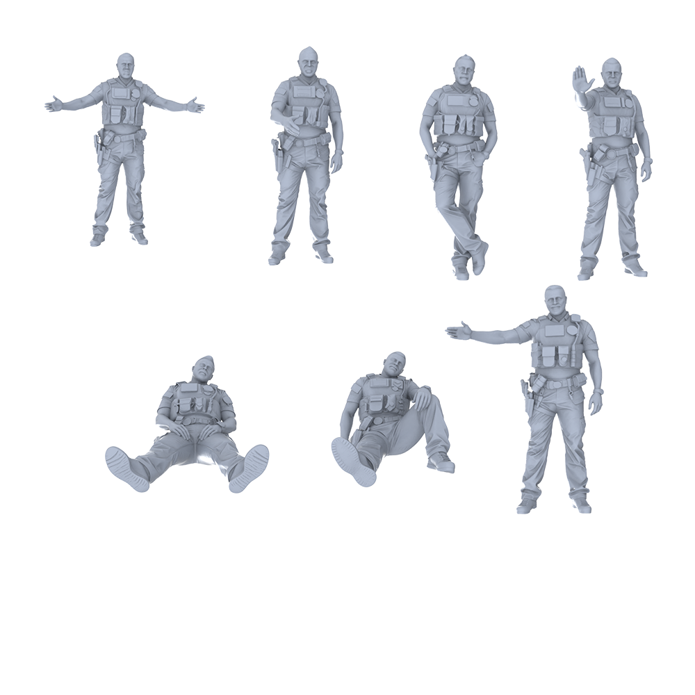 MRY-SFW LYGR567 Modern US Police Seven-Person Daily Routine 2