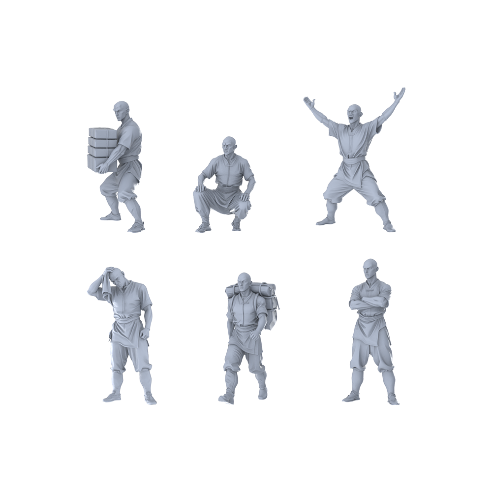 MRY-SFW LYGR233 Daily Movements of the Six Ancient Shaolin Warrior Monks