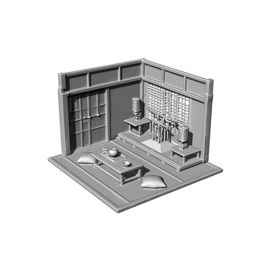 RHMG-172(173) 1/S 1/L  3D Printed Architectural Model Decor Miniature Building Ornament For Deskdesktop Ornament Japanese-Style Double-Knife Display Stand