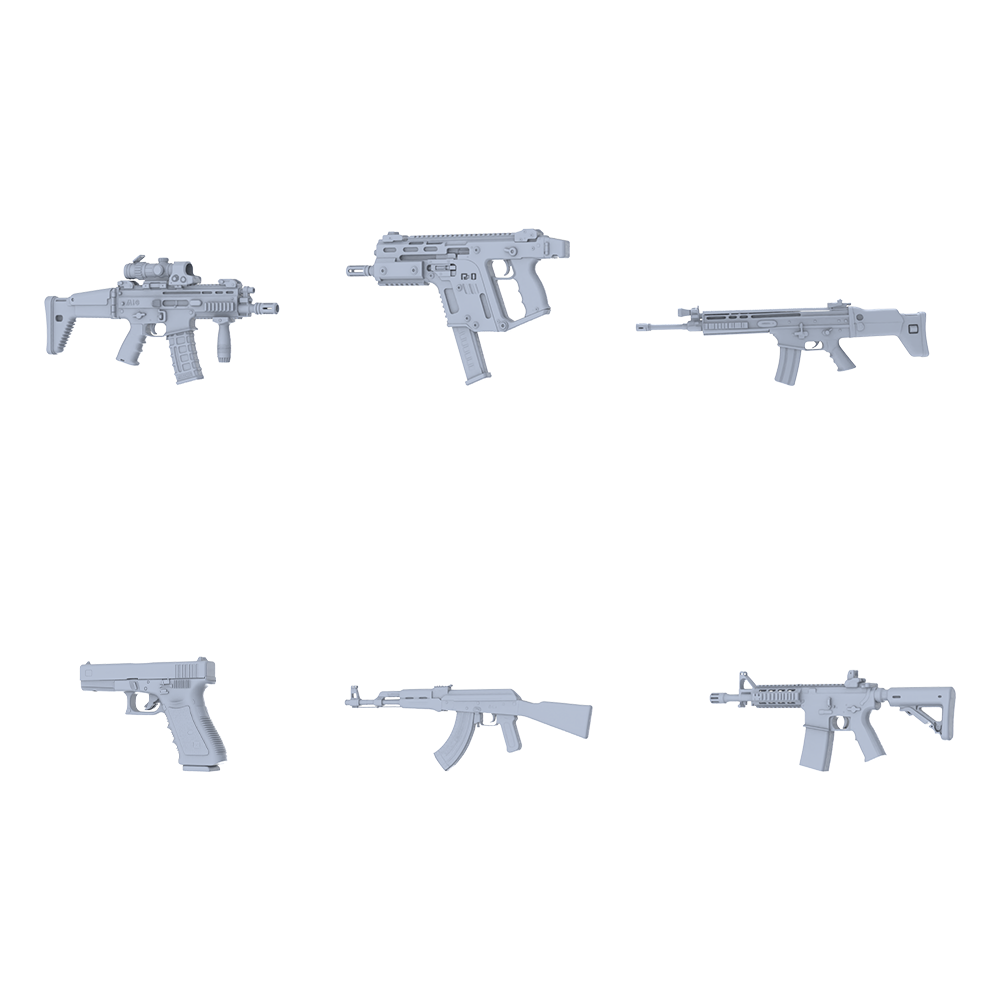 MRY-SFW LYGS112 Practical Tactical Custom Compact Weapon Pack - 6 Unique Basic Structure Designs