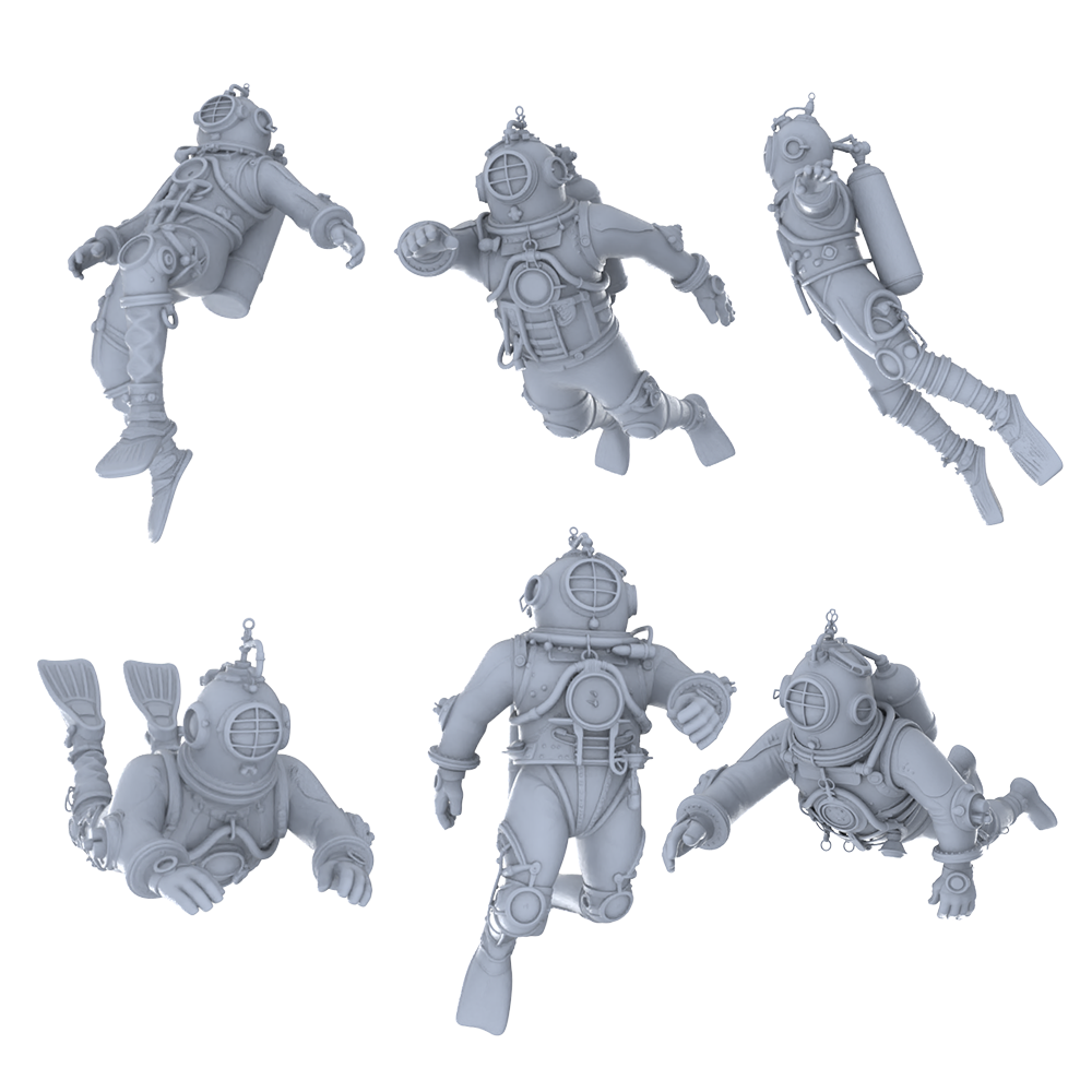 MRY-SFW LYGR473 Historical Divers Six-Person Exploration