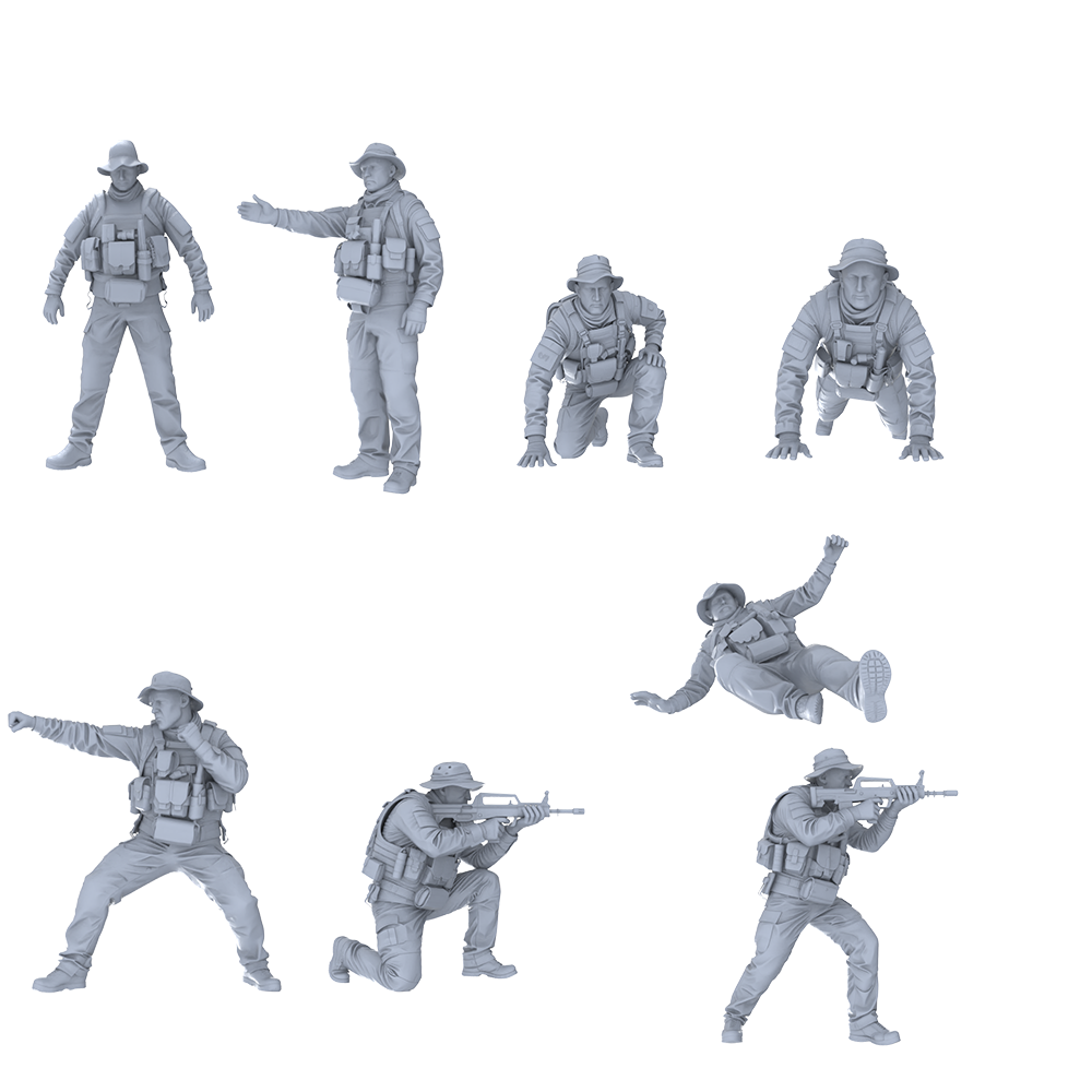 MRY-SFW LYGR454 Navy SEALs Eight-Person Battle Move