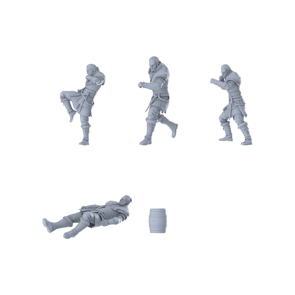 MRY-SFW LYGR371 Medieval Assassin Five-Person Battle