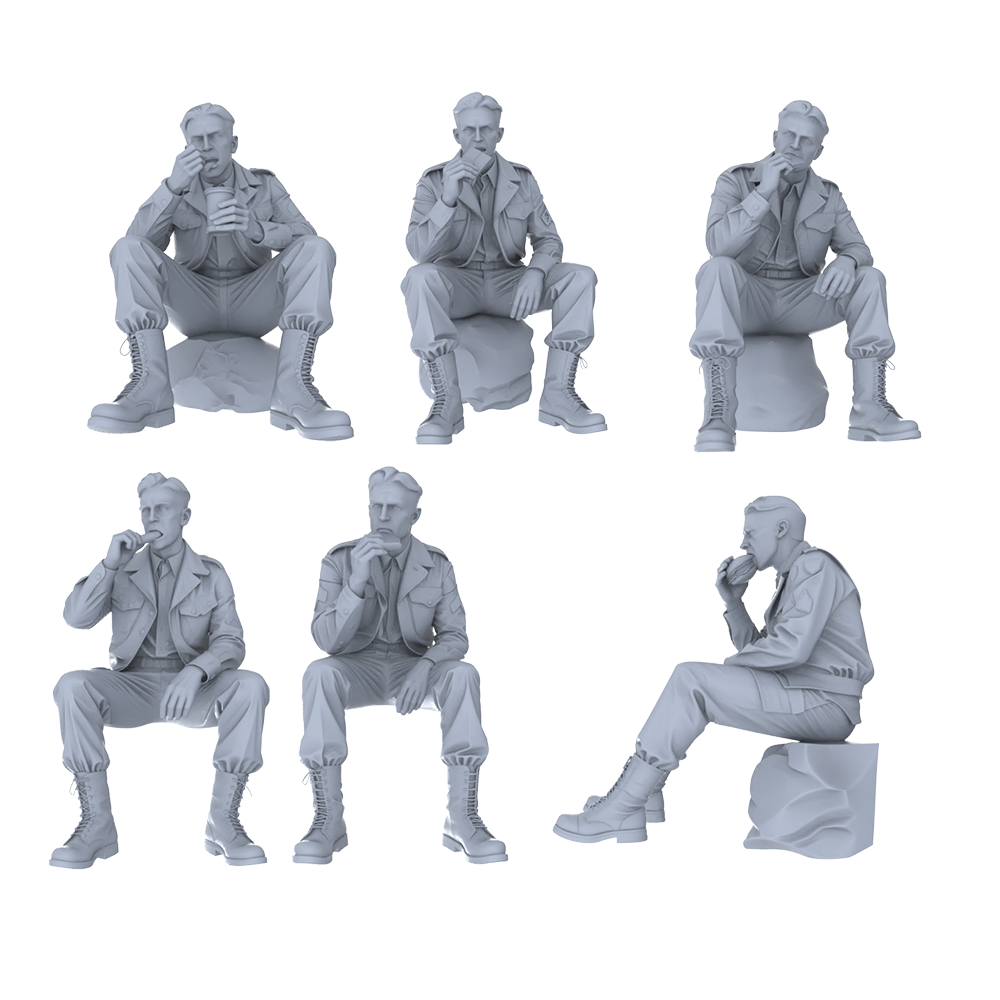 MRY-SFW LYGR506 WWII U.S. Army Dining 2 Six-Person Group