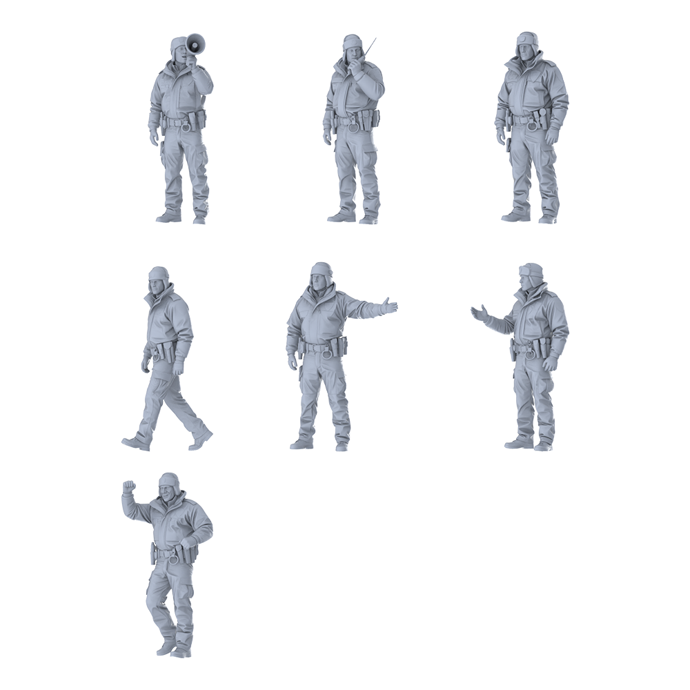 MRY-SFW LYGR396 Modern Alaska State Police Seven-Person Daily Routine