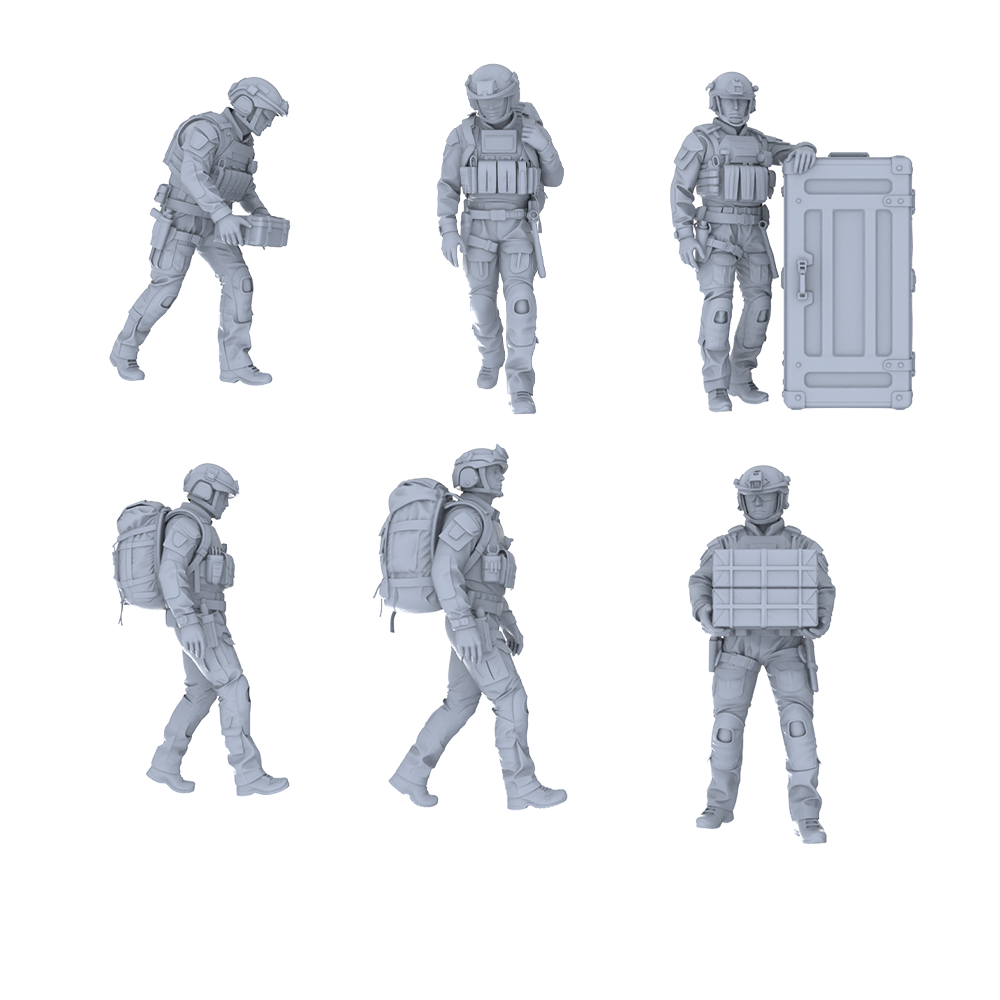 MRY-SFW LYGR555 Modern Miami Special Forces Six-Person Carrying Group