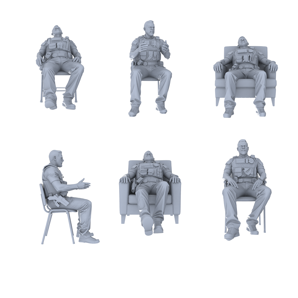 MRY-SFW LYGR569 Modern US Police Six-Person Rest Group