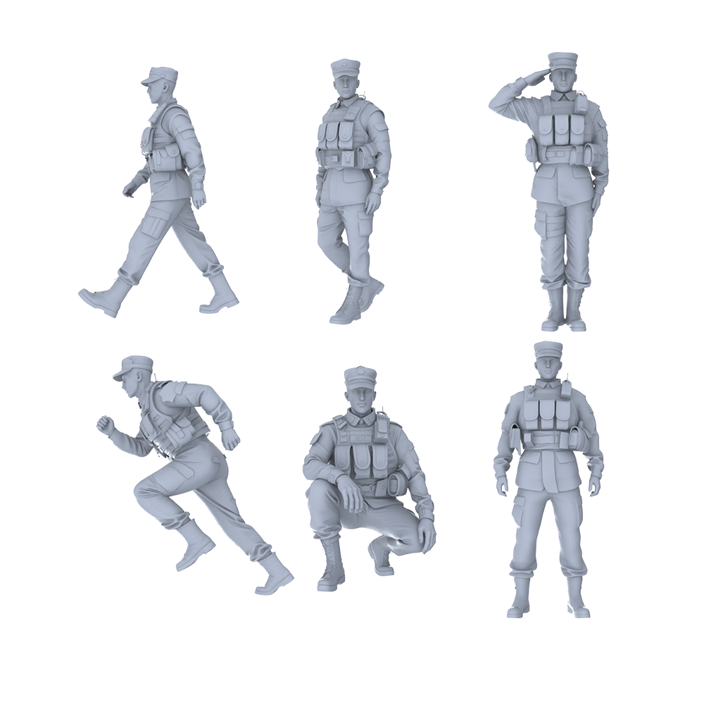 MRY-SFW LYGR524 Modern Armed Police Six-Person Daily Routine