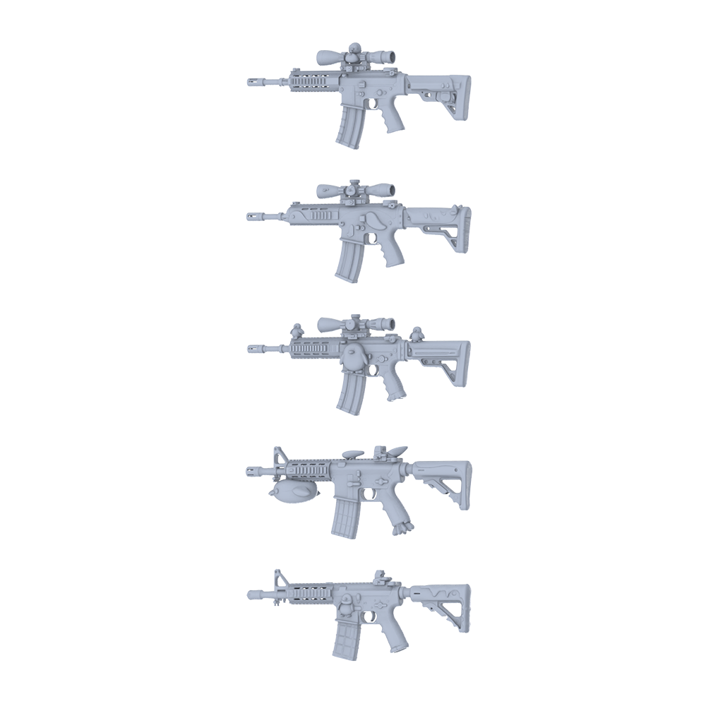 MRY-SFW LYGS361 Whimsical Totem Series - 5-Piece Custom Tactical Rifle Set Modified with Full Cute Bird & Cartoon Elements