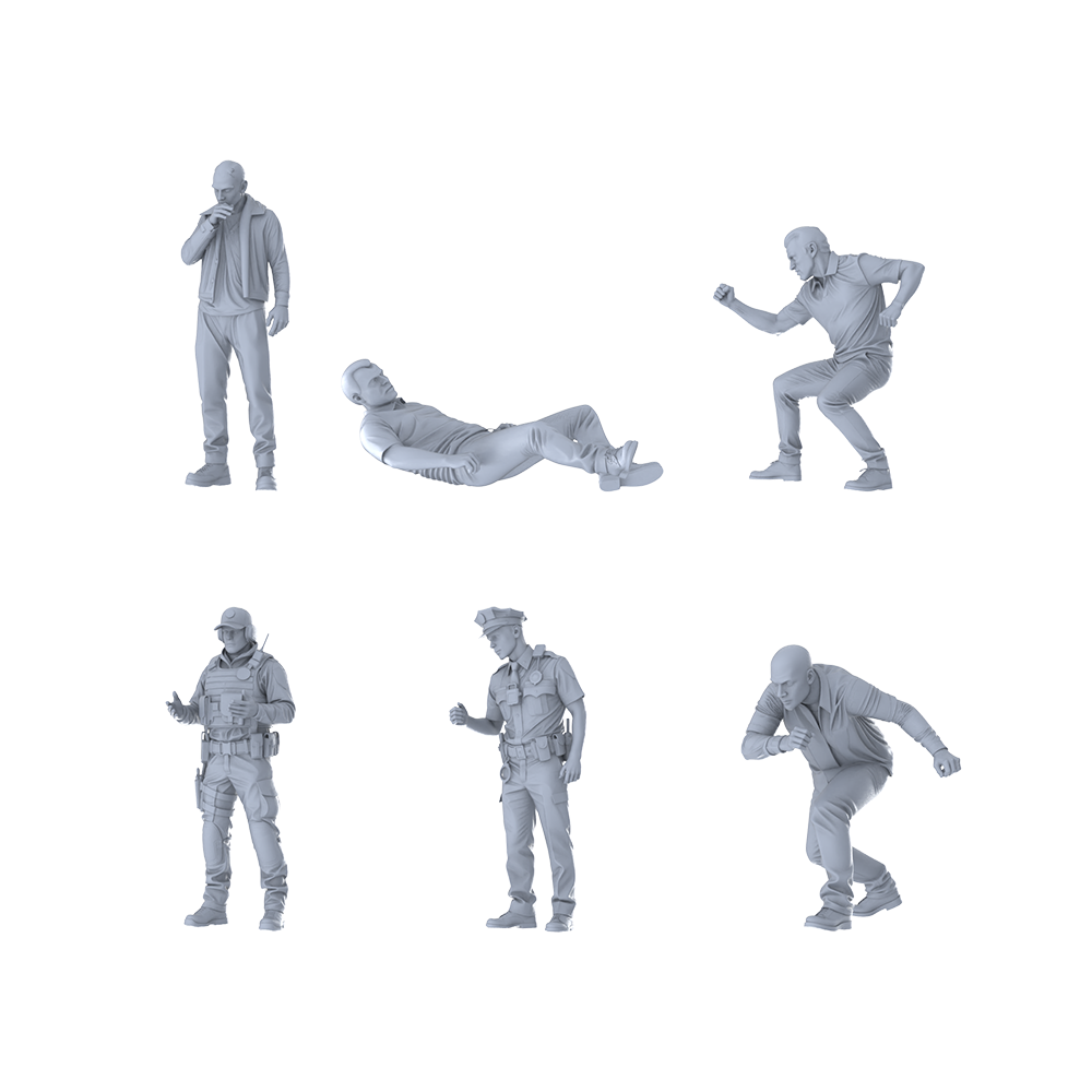 MRY-SFW LYGR249 Modern urban armed six-man group street