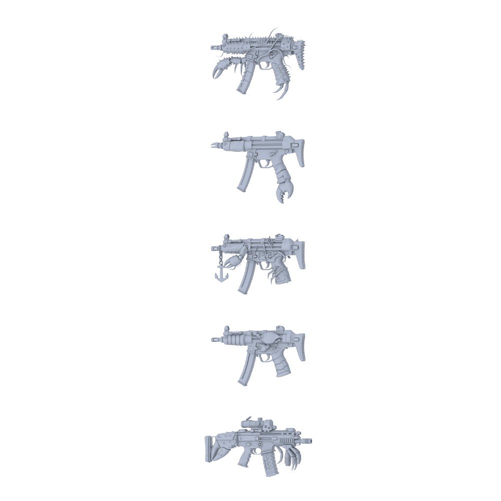 MRY-SFW LYGS279 Deep Sea Claw Series - 5-Piece Hybrid Firearm Modified with Crab & Anchor Chain Elements