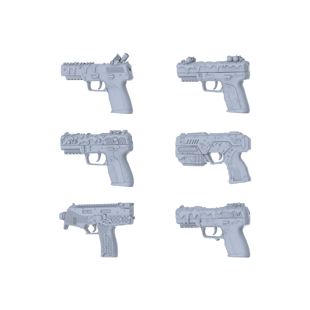 MRY-SFW LYGS079 Whimsical Food-Themed Tactical Pistol Pack - 6 Unique Berry & Icing Designs