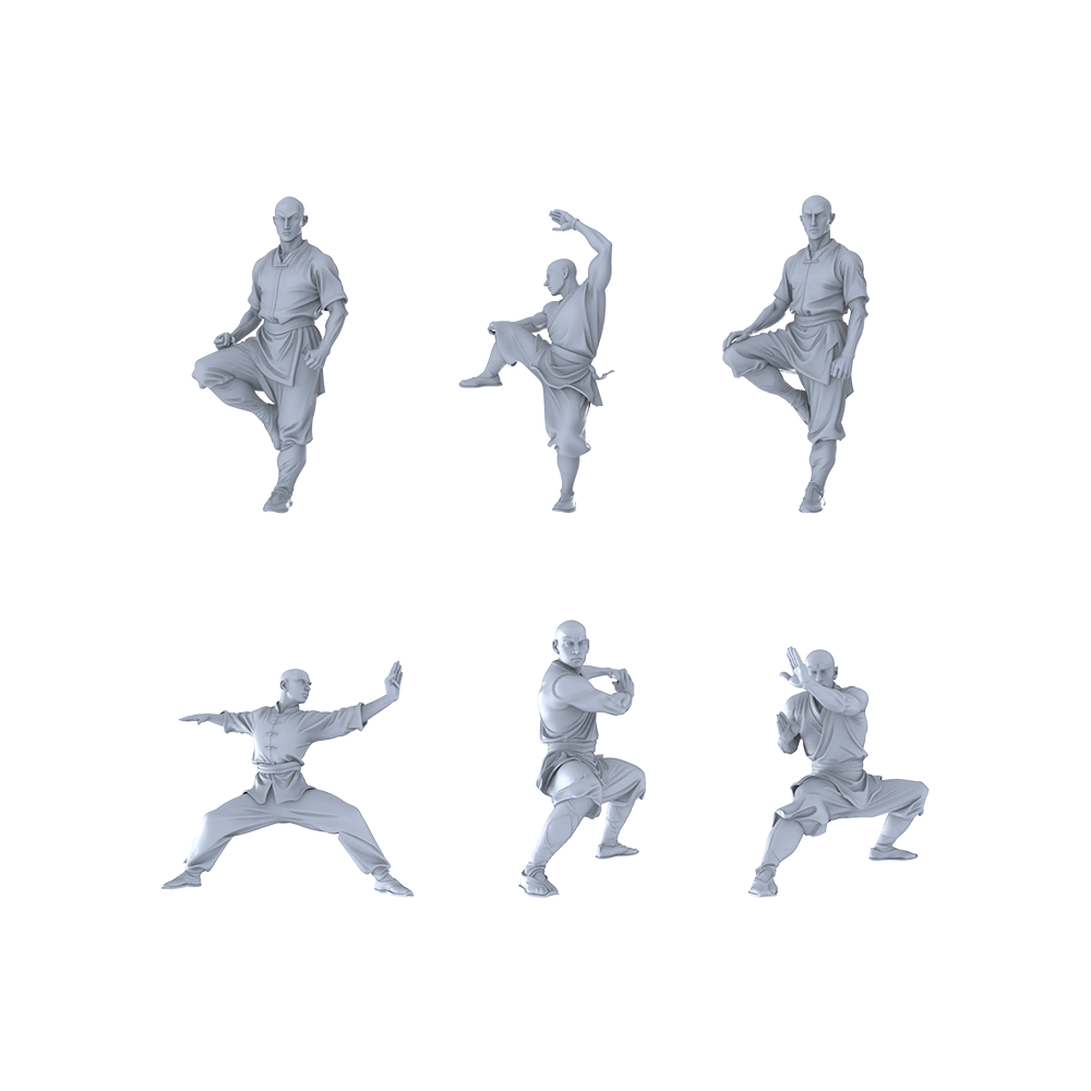 MRY-SFW LYGR238 Six Ancient Shaolin Warrior Monks Eighteen Martial Arts 3