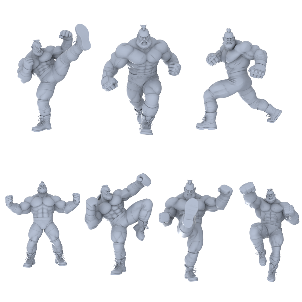 MRY-SFW LYGR470 Modern Strong Muscular Men Seven-Person Battle Move