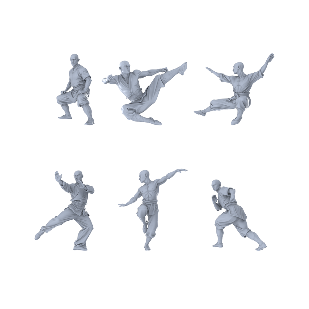 MRY-SFW LYGR234 Six Ancient Shaolin Warrior Monks Eighteen Martial Arts