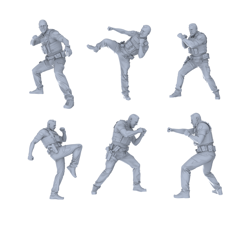 MRY-SFW LYGR565 Modern US Police Six-Person Combat Group