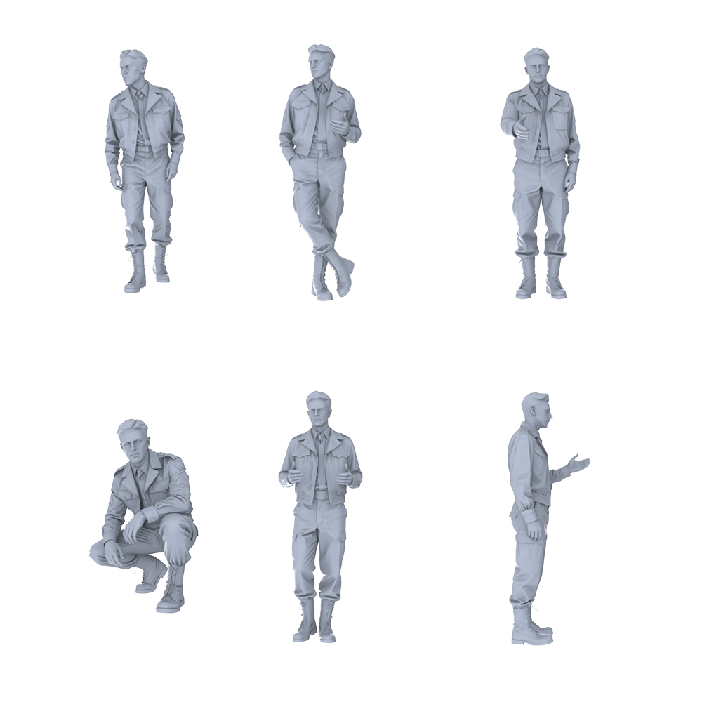 MRY-SFW LYGR509 WWII U.S. Army Six-Person Daily Routine 2