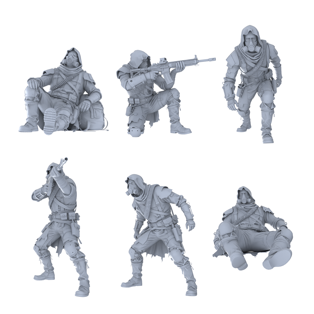 MRY-SFW LYGR477 Sci-Fi Post-Apocalyptic Survival Six-Person Battle