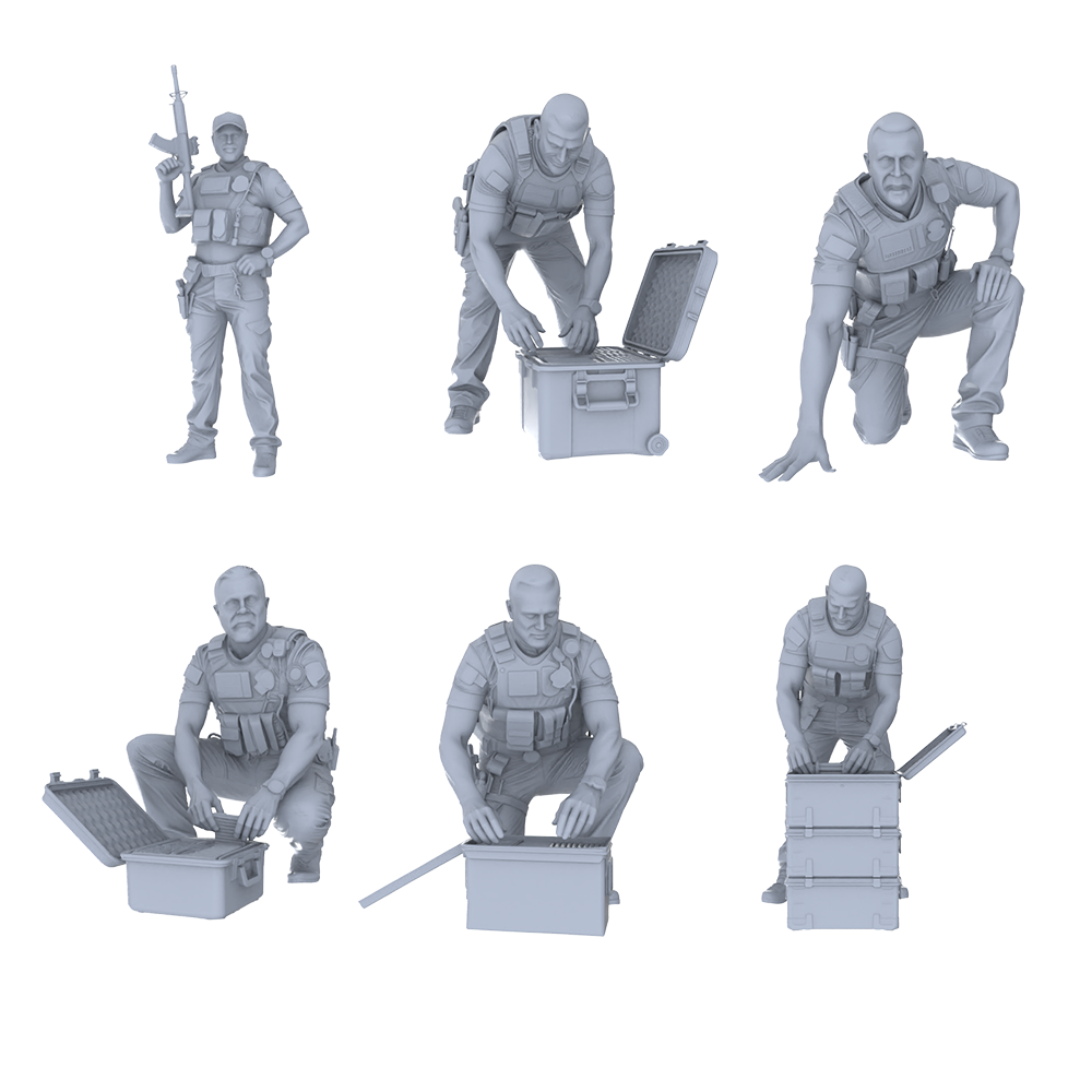 MRY-SFW LYGR570 Modern US Police Six-Person Combat Group