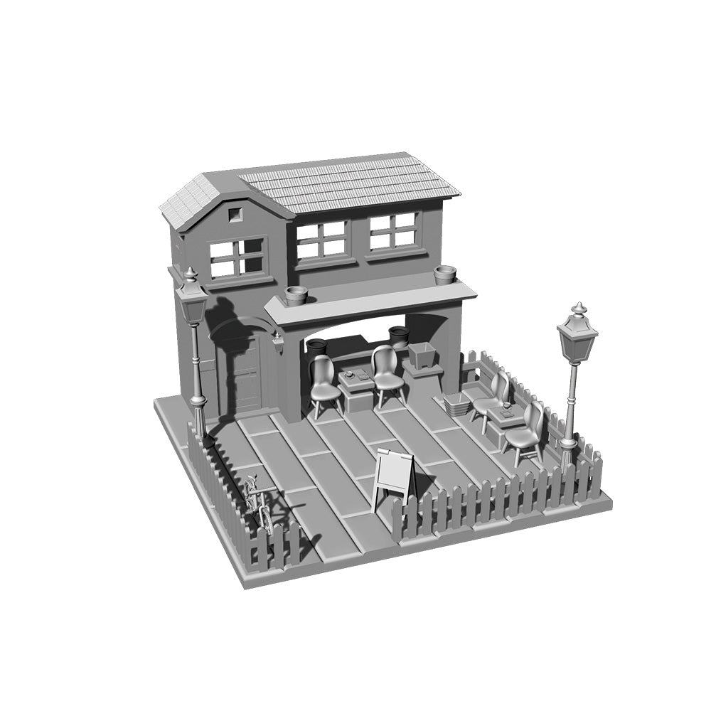 RHMG-160(161) 1/L 1/S  3D Printed Architectural Model Decor Miniature Building Ornament For Deskdesktop Ornament Villa Garden 2