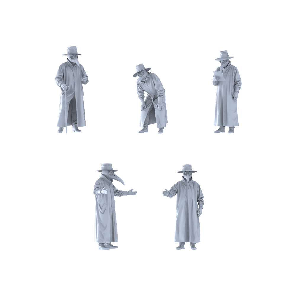 MRY-SFW LYGR412 Medieval Plague Doctor Five-Person Daily Routine 2