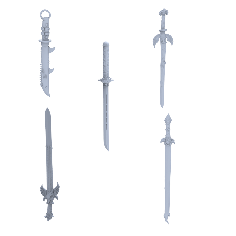 MRY-SFW LYGS381 Modern Retro Sword Set 5 pcs