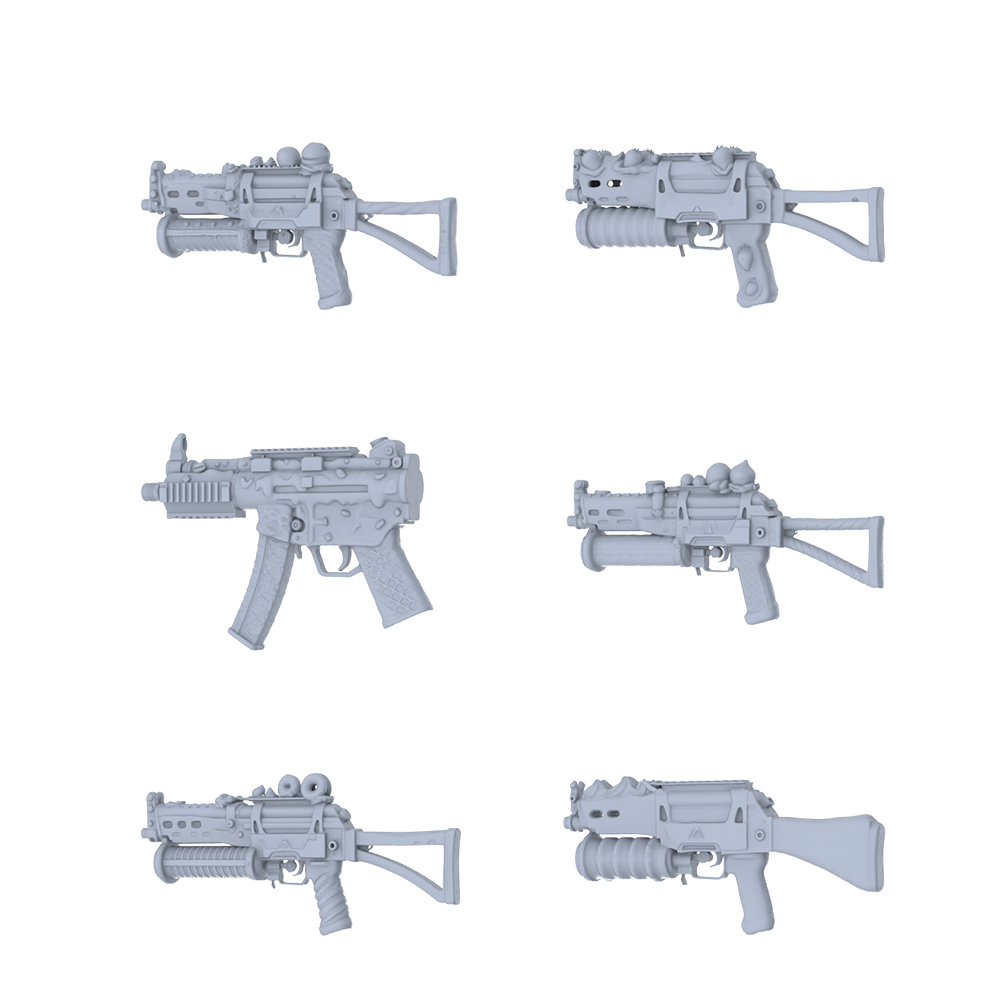 MRY-SFW LYGS121 Cute Fantasy Custom Compact Weapon Pack - 6 Unique Cream & Candy Designs