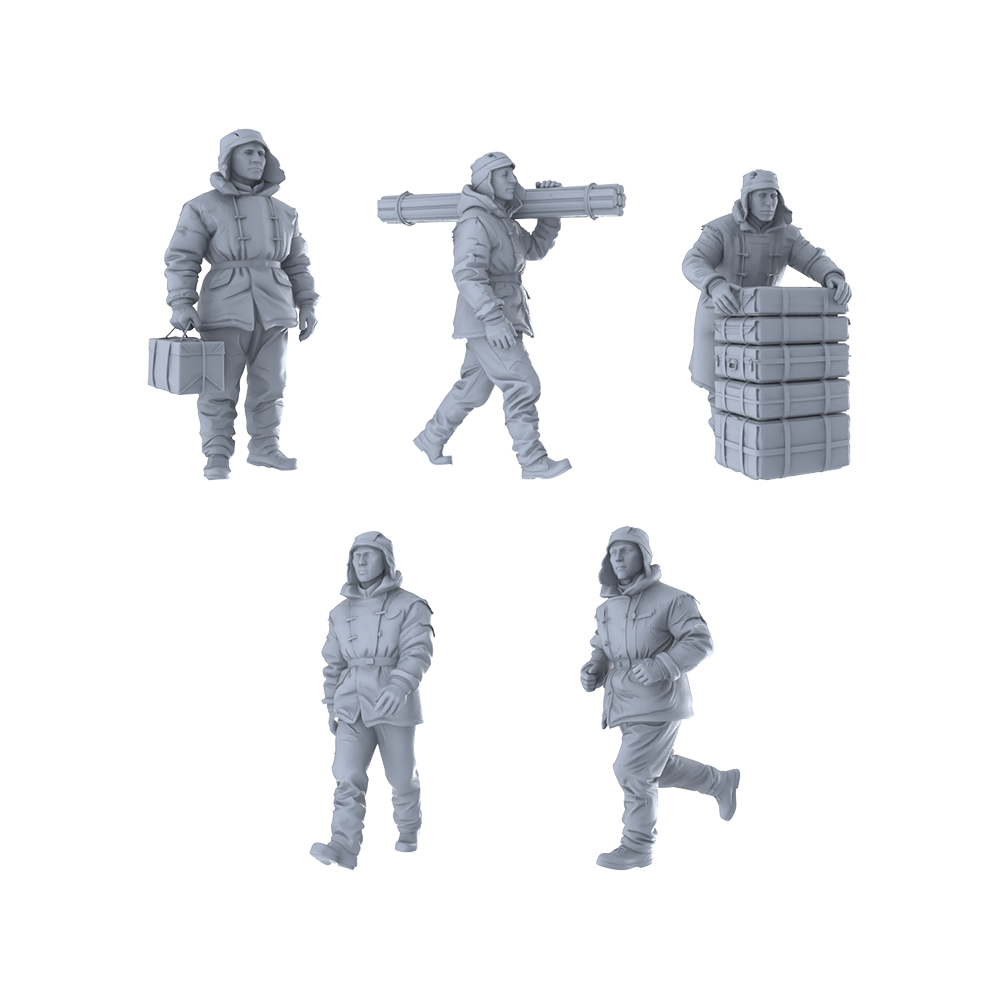 MRY-SFW LYGR204 Chinese People's Volunteer Army carrying military theme military model war flag resin white mold theme war game miniature soldier scene figure hand model hand painting