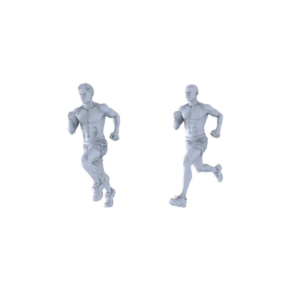 MRY-SFW LYTR381 Runners 2-Pack, Ideal Sports, Tabletop Painting Miniature Car Diorama Figures Scene Props Accessories Resin