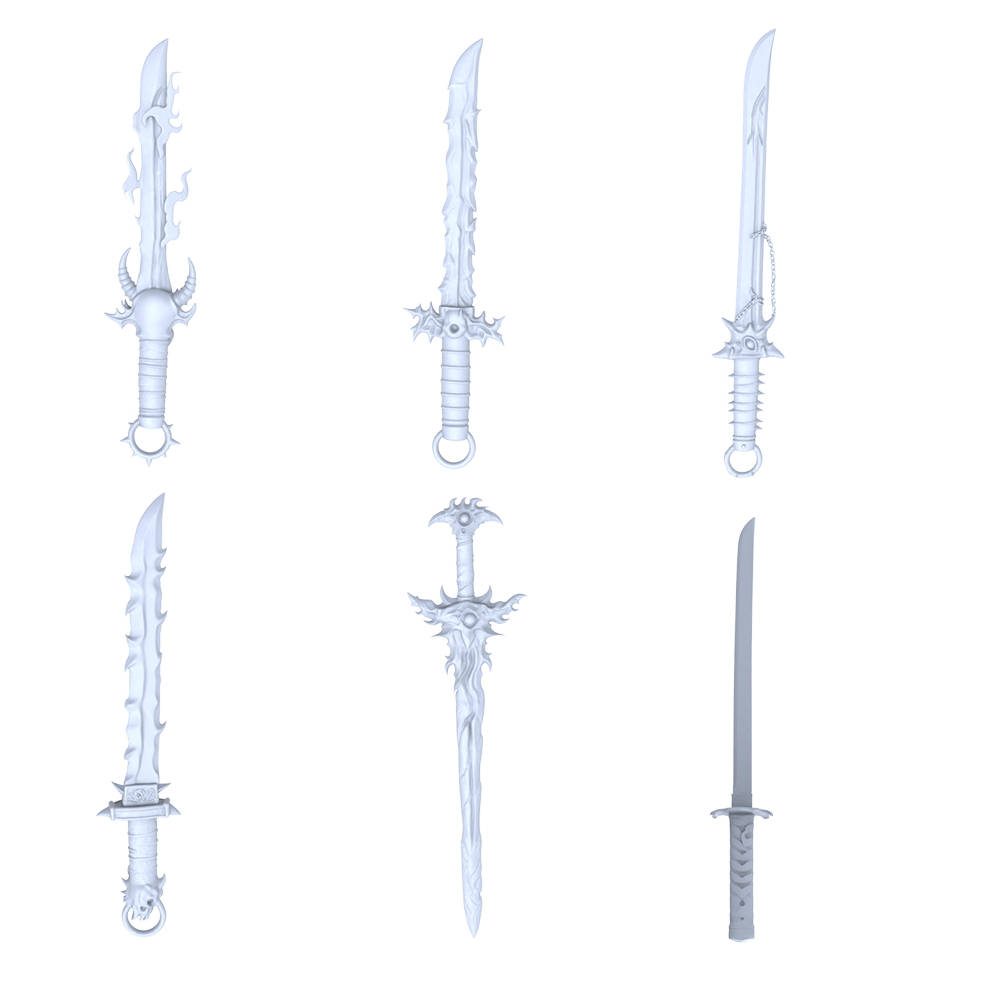 MRY-SFW LYGS383 Modern Demon Flame Battle Blade 6 pcs