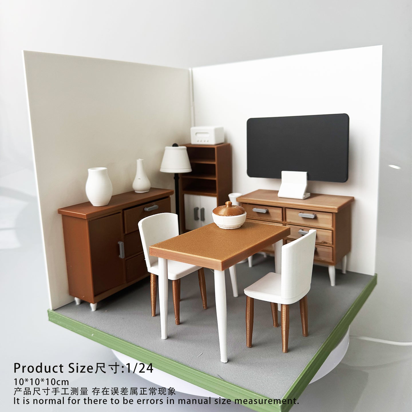 RHF121024 Drawing Room 3D Printing DIY Miniature Scenes Dollhouse Frame Creative Decorations Desktop Scenarios Mini Models