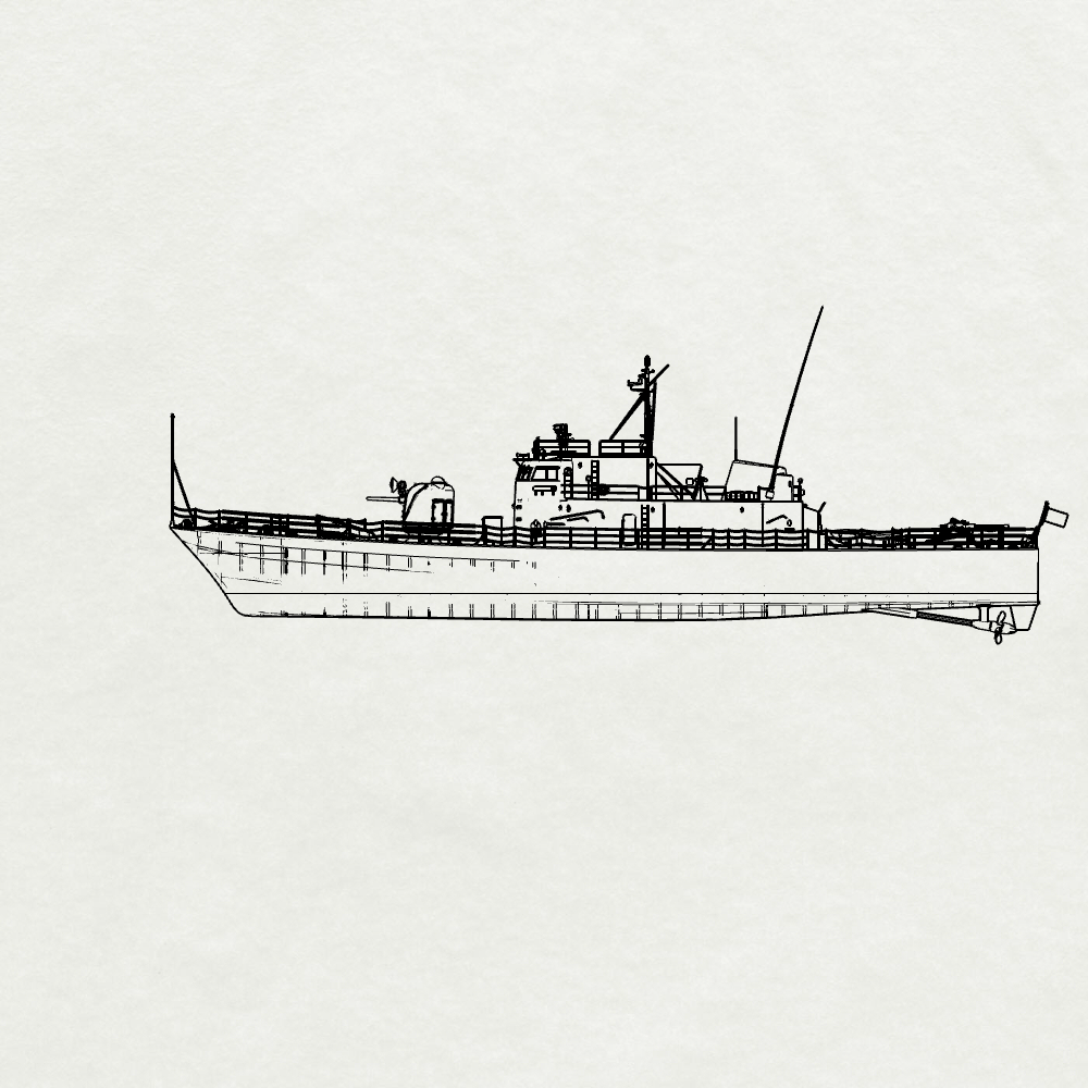 SSMODEL 760 Military Model Kit USS Asheville (PGM-84) Water Line