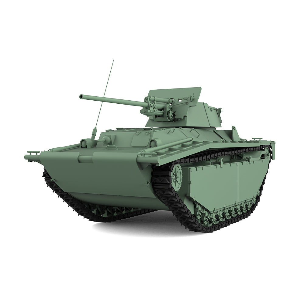 SSMODEL 549 Military Armoured Model Kit US LVT A-4/ZiS-2 Tank Destroyer